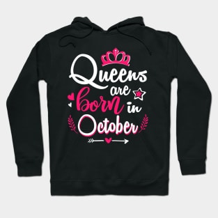 Women Queens Are Born In October Hoodie